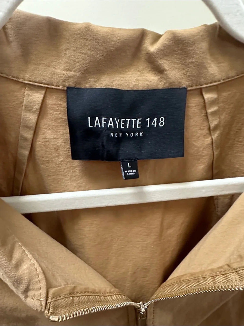 Lafayette 148 New York Tan Drawstring Utility Jacket